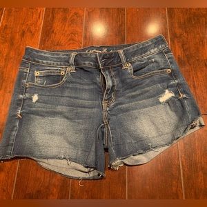 AE distressed jean shorts